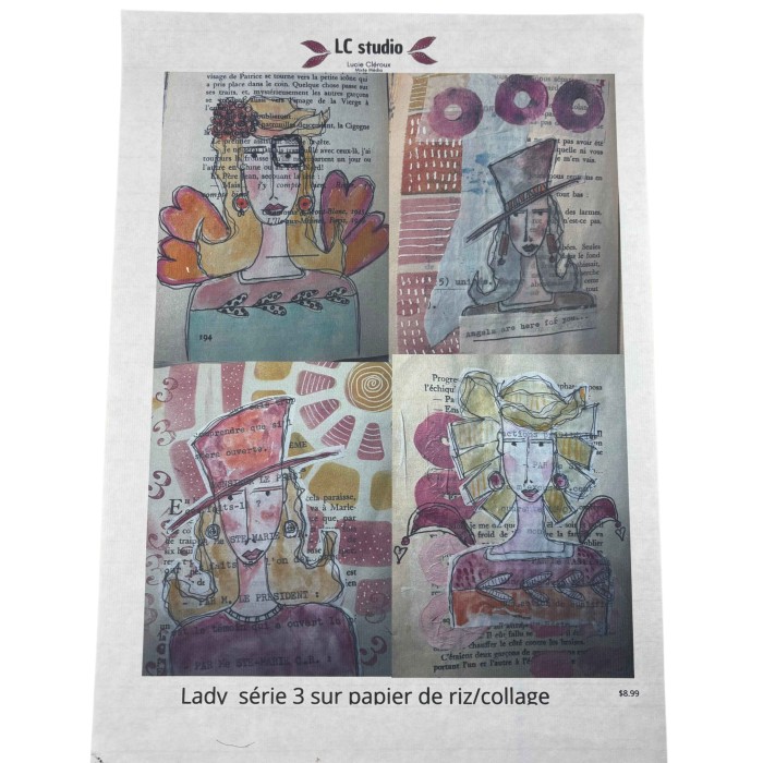 Papier riz/collage série 3