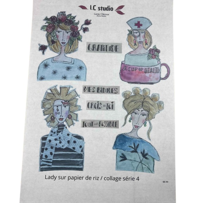 Papier riz/collage série 4