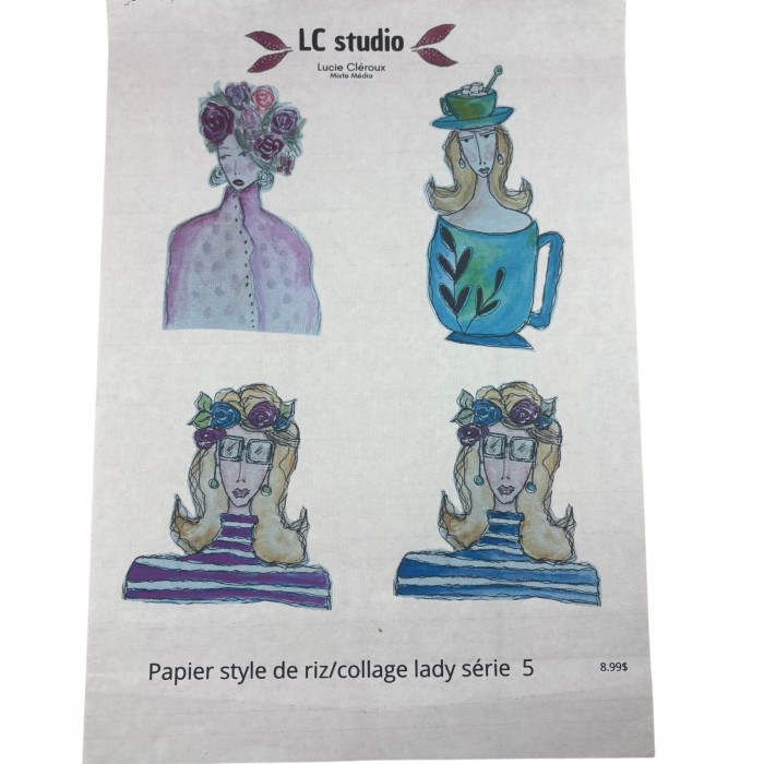 Papier riz/collage série 5