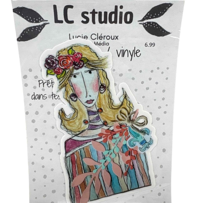 Autocollant Lady gitane